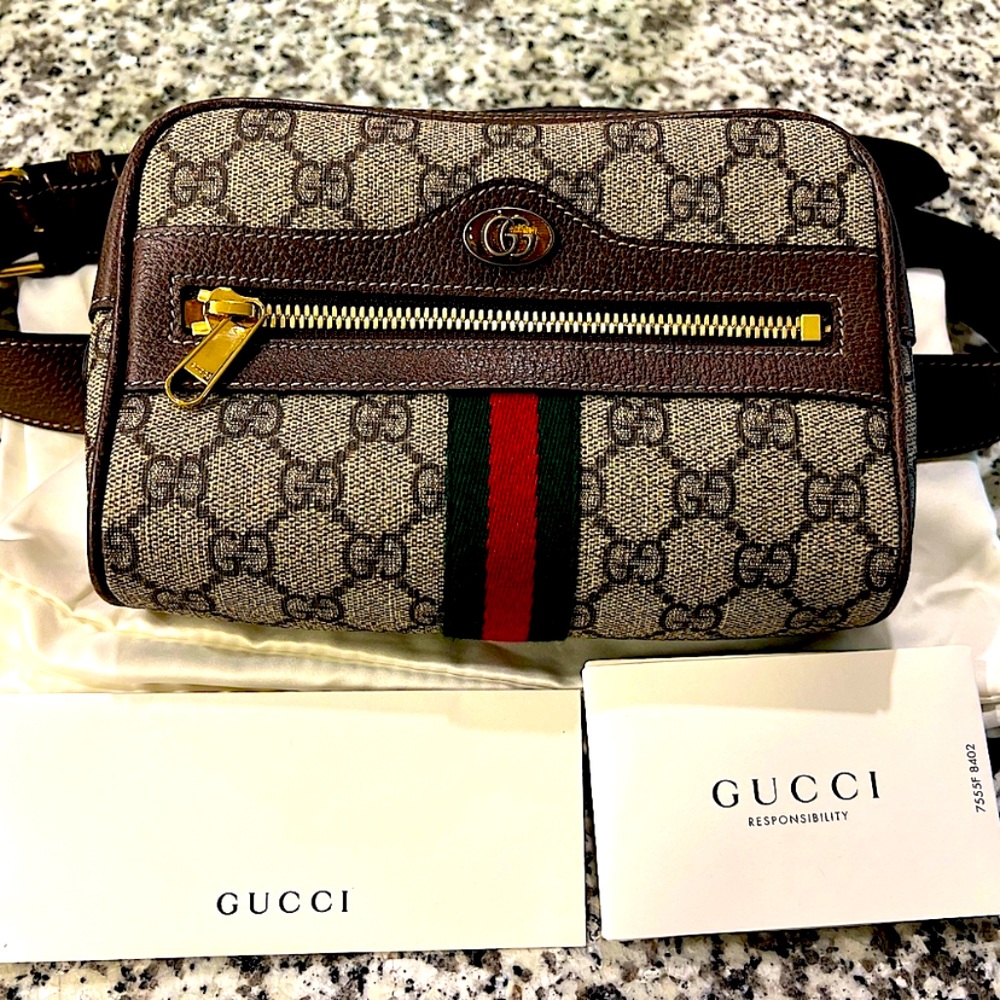Authentic Brown Gucci Belt Fanny Bag made in Italy 🇮🇹 SOLD